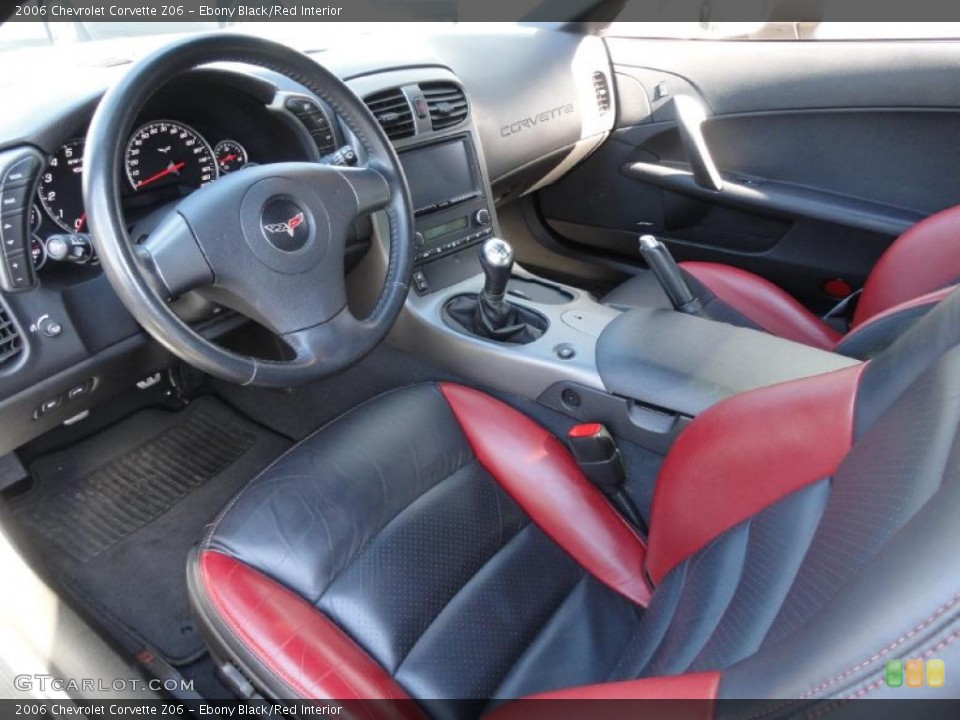 Ebony Black/Red Interior Photo for the 2006 Chevrolet Corvette Z06 #37907560