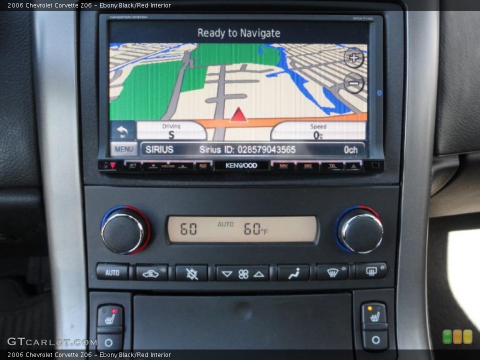 Ebony Black/Red Interior Navigation for the 2006 Chevrolet Corvette Z06 #37907604