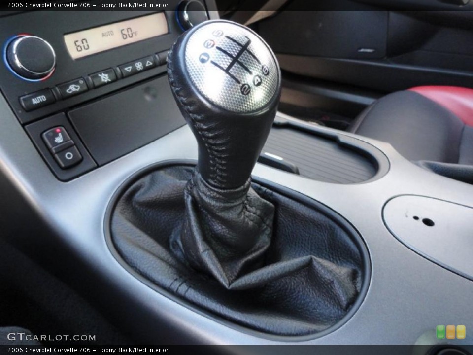 Ebony Black/Red Interior Transmission for the 2006 Chevrolet Corvette Z06 #37907636