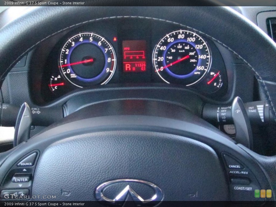 Stone Interior Gauges for the 2009 Infiniti G 37 S Sport Coupe #37908804