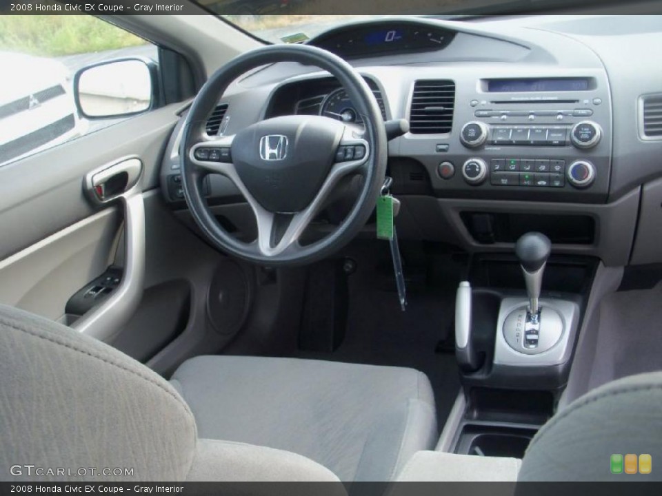 Gray Interior Photo for the 2008 Honda Civic EX Coupe #37909953