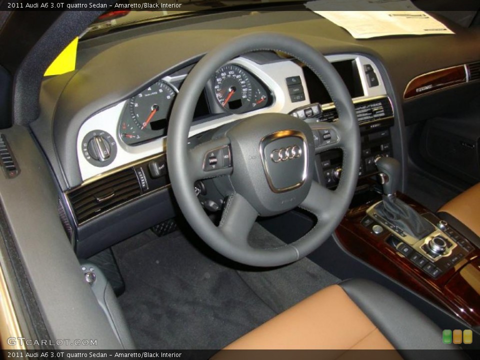 Amaretto/Black Interior Photo for the 2011 Audi A6 3.0T quattro Sedan #37910577