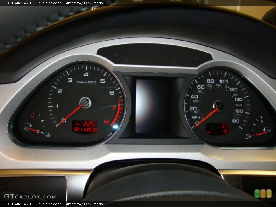 Amaretto/Black Interior Gauges for the 2011 Audi A6 3.0T quattro Sedan #37910926