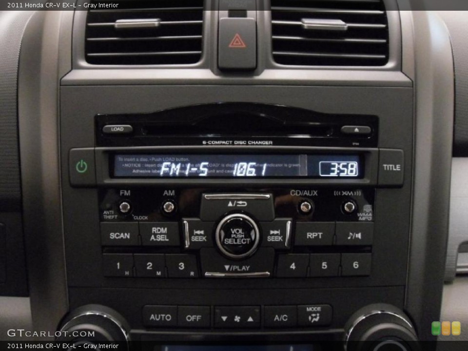 Gray Interior Controls for the 2011 Honda CR-V EX-L #37915374