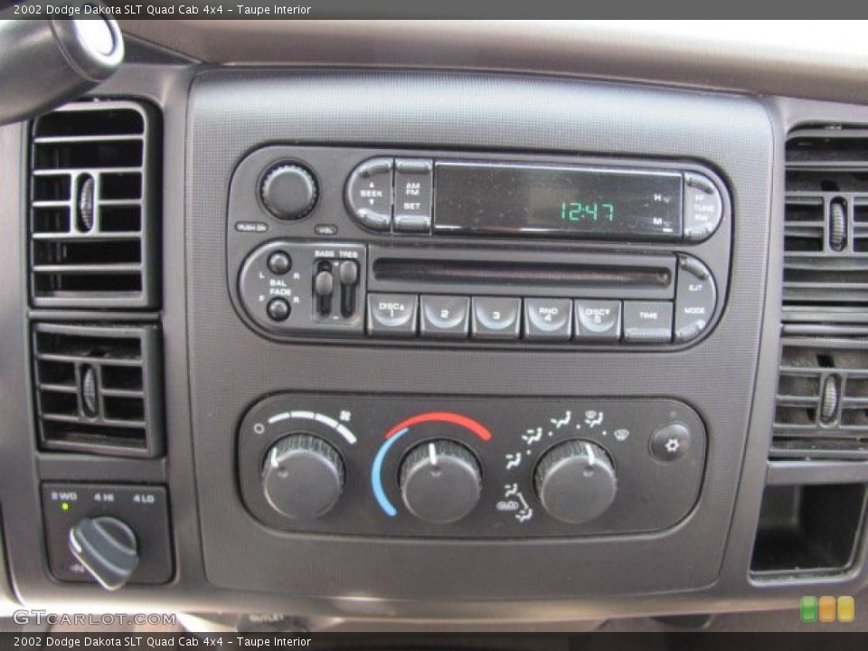 Taupe Interior Controls for the 2002 Dodge Dakota SLT Quad Cab 4x4 #37916922