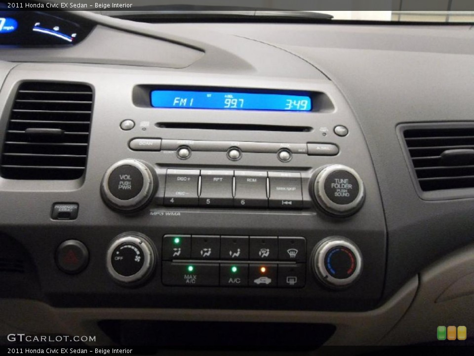 Beige Interior Controls for the 2011 Honda Civic EX Sedan #37917398
