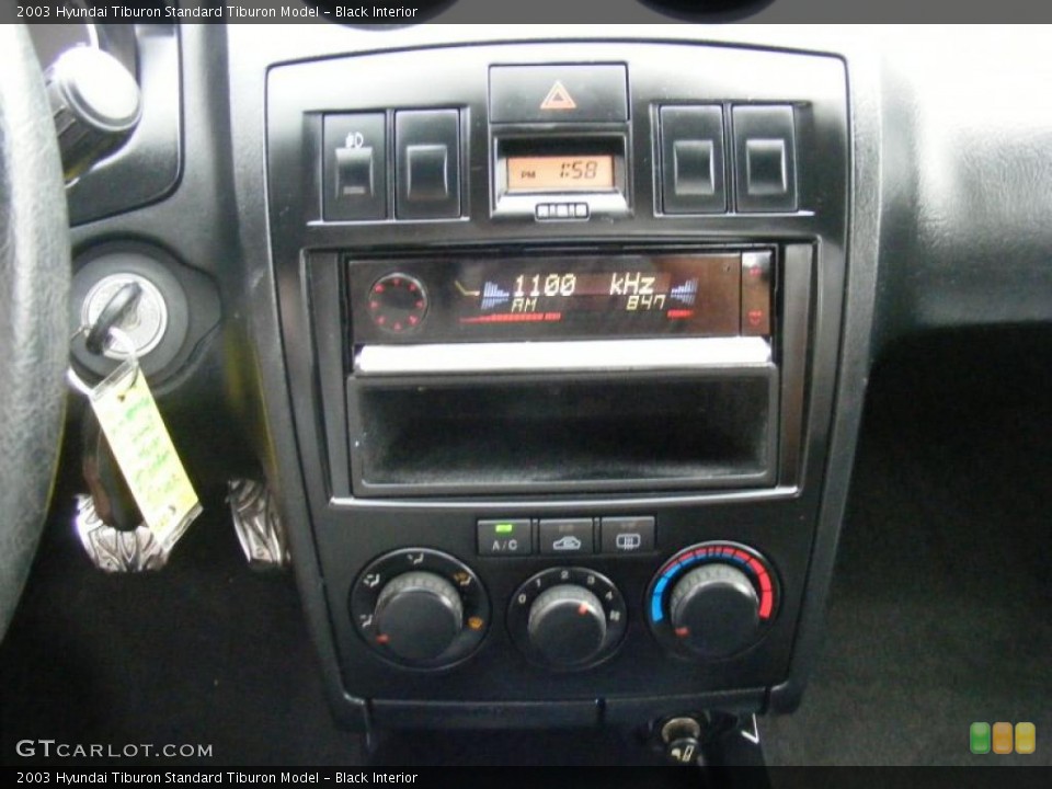 Black Interior Controls for the 2003 Hyundai Tiburon  #37917834