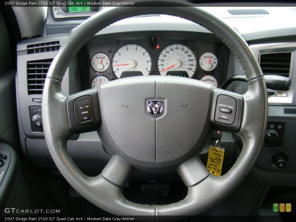 Medium Slate Gray Interior Steering Wheel for the 2007 Dodge Ram 2500 SLT Quad Cab 4x4 #37918818