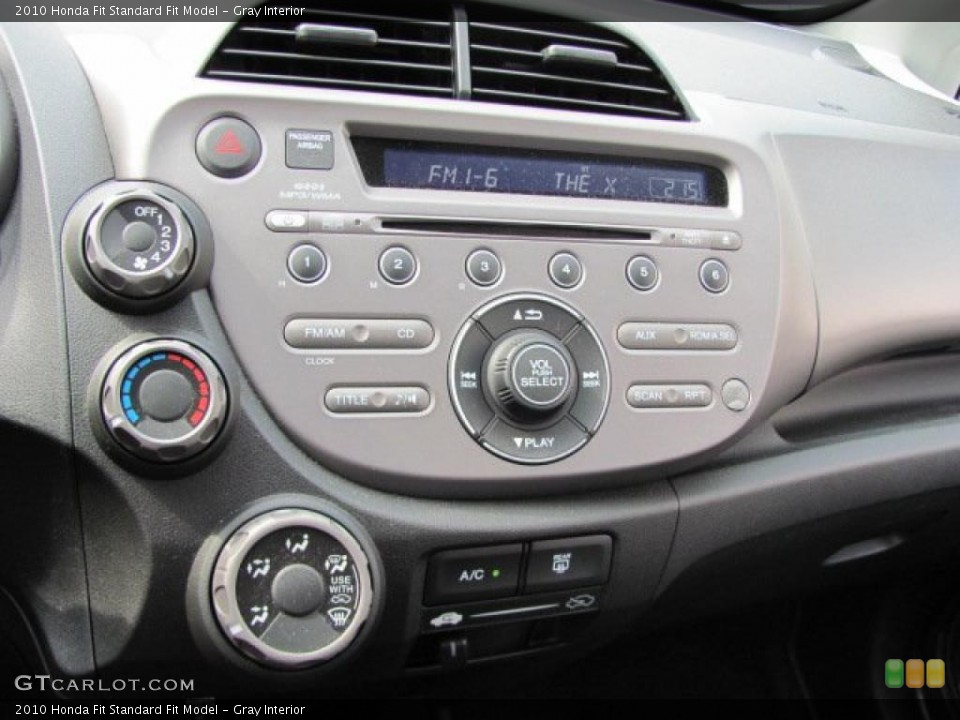 Gray Interior Controls for the 2010 Honda Fit  #37920270