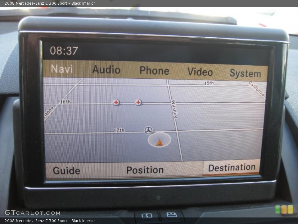 Black Interior Navigation for the 2008 Mercedes-Benz C 300 Sport #37920694