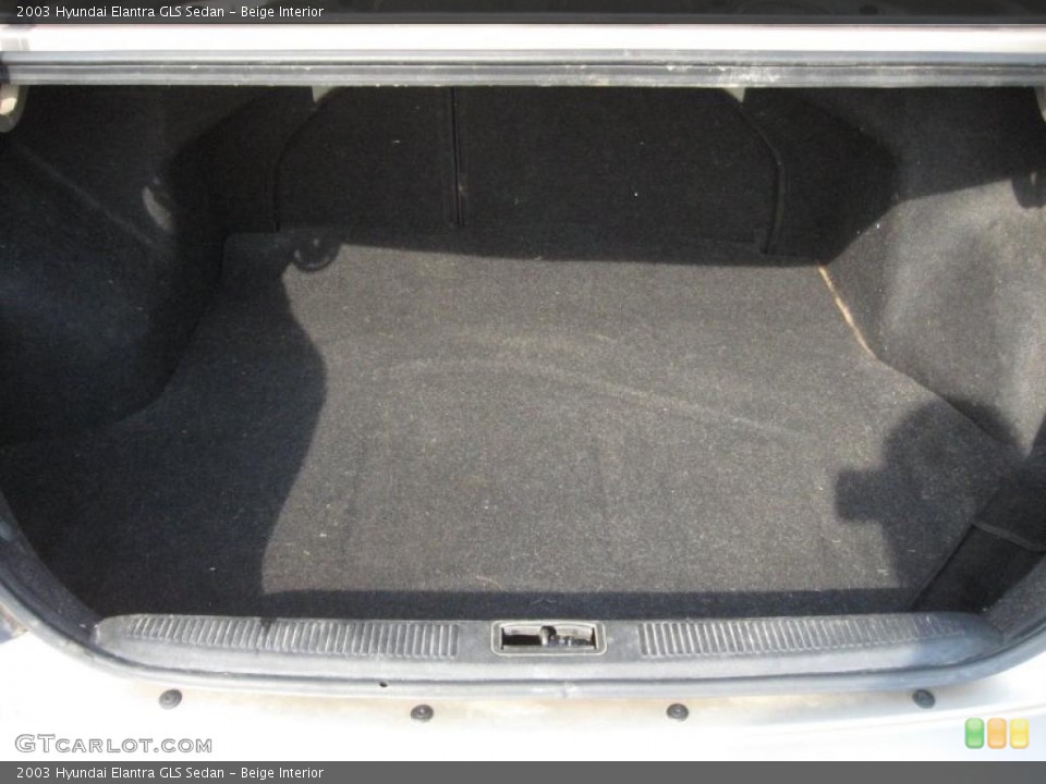 Beige Interior Trunk for the 2003 Hyundai Elantra GLS Sedan #37921586