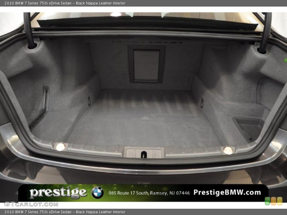 Black Nappa Leather Interior Trunk for the 2010 BMW 7 Series 750i xDrive Sedan #37922322