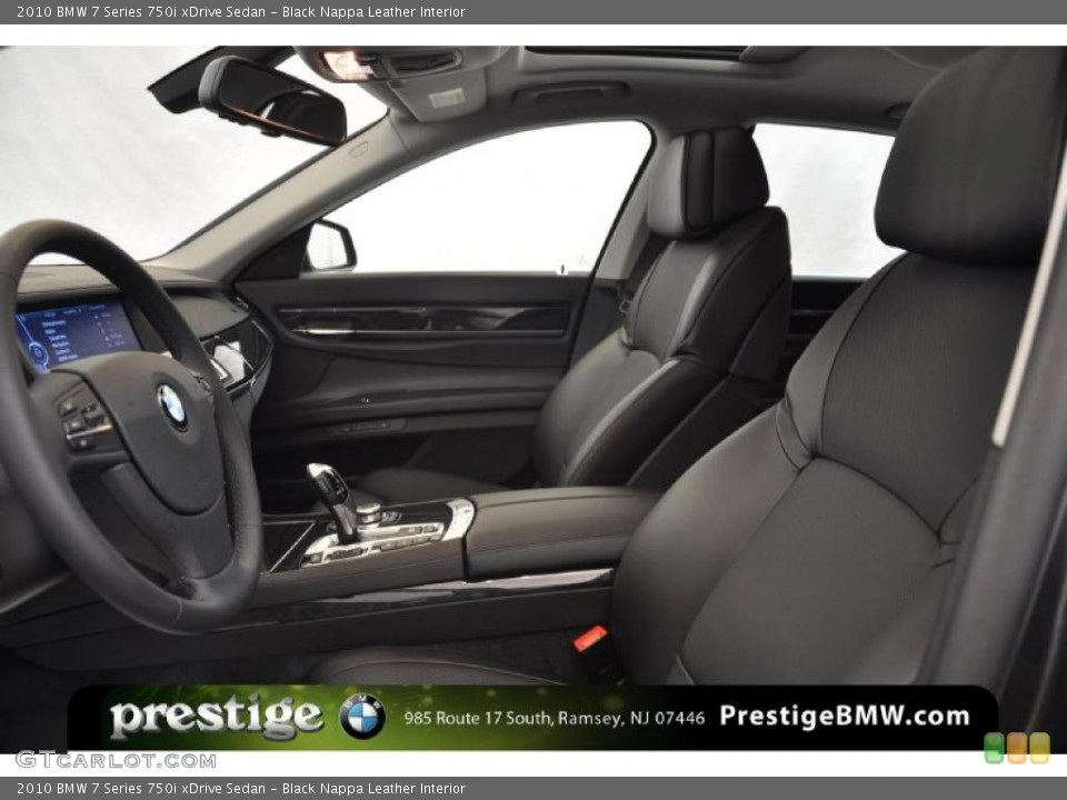 Black Nappa Leather Interior Photo for the 2010 BMW 7 Series 750i xDrive Sedan #37922430