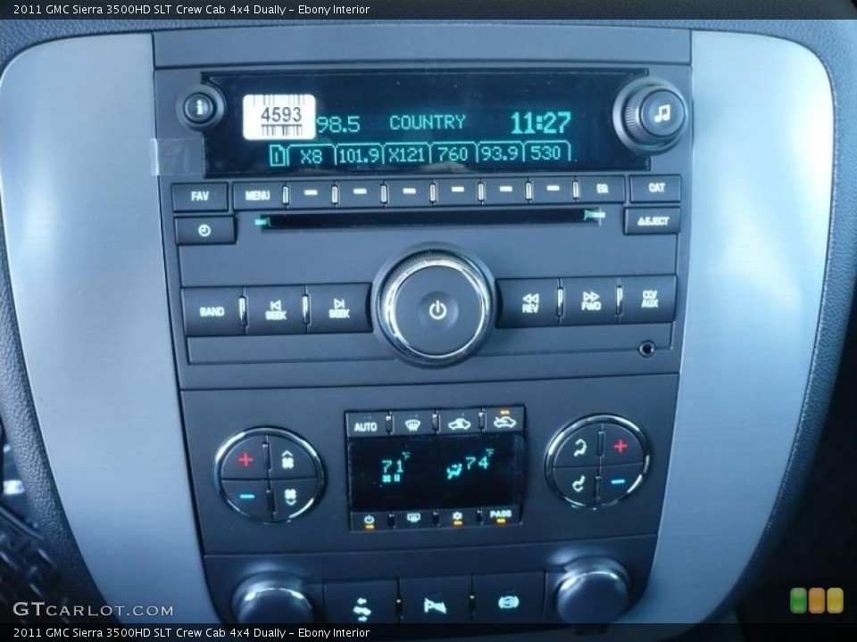 Ebony Interior Controls for the 2011 GMC Sierra 3500HD SLT Crew Cab 4x4 Dually #37922914