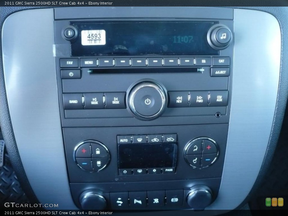 Ebony Interior Controls for the 2011 GMC Sierra 2500HD SLT Crew Cab 4x4 #37923234