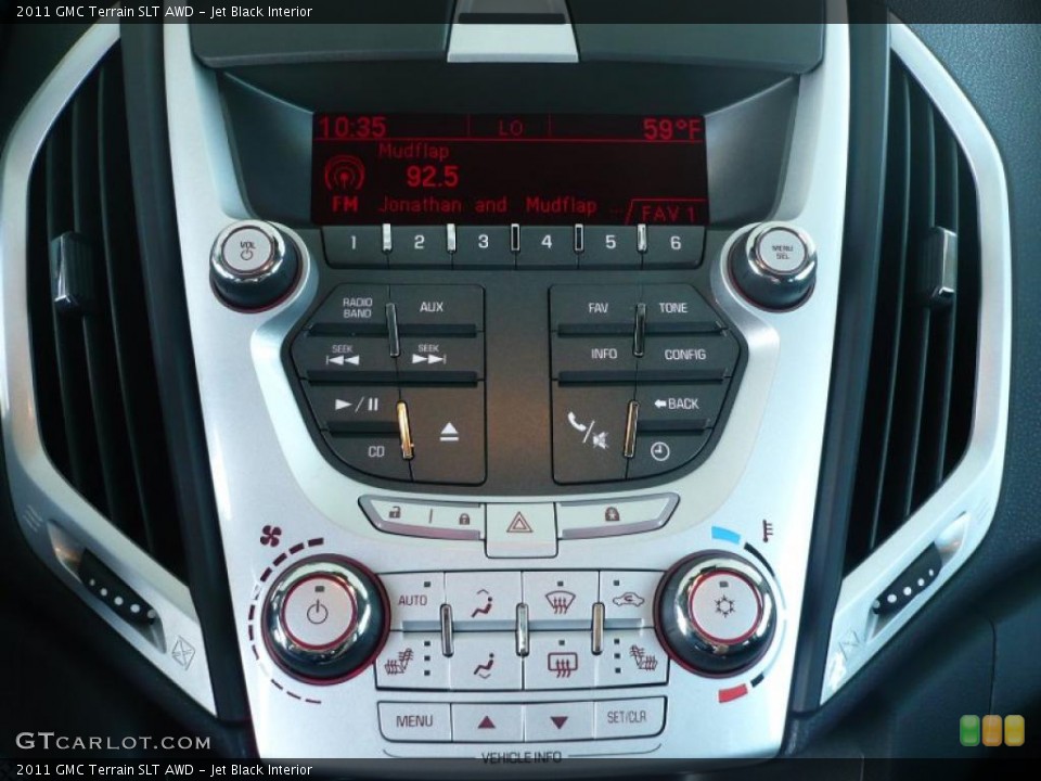 Jet Black Interior Controls for the 2011 GMC Terrain SLT AWD #37923542