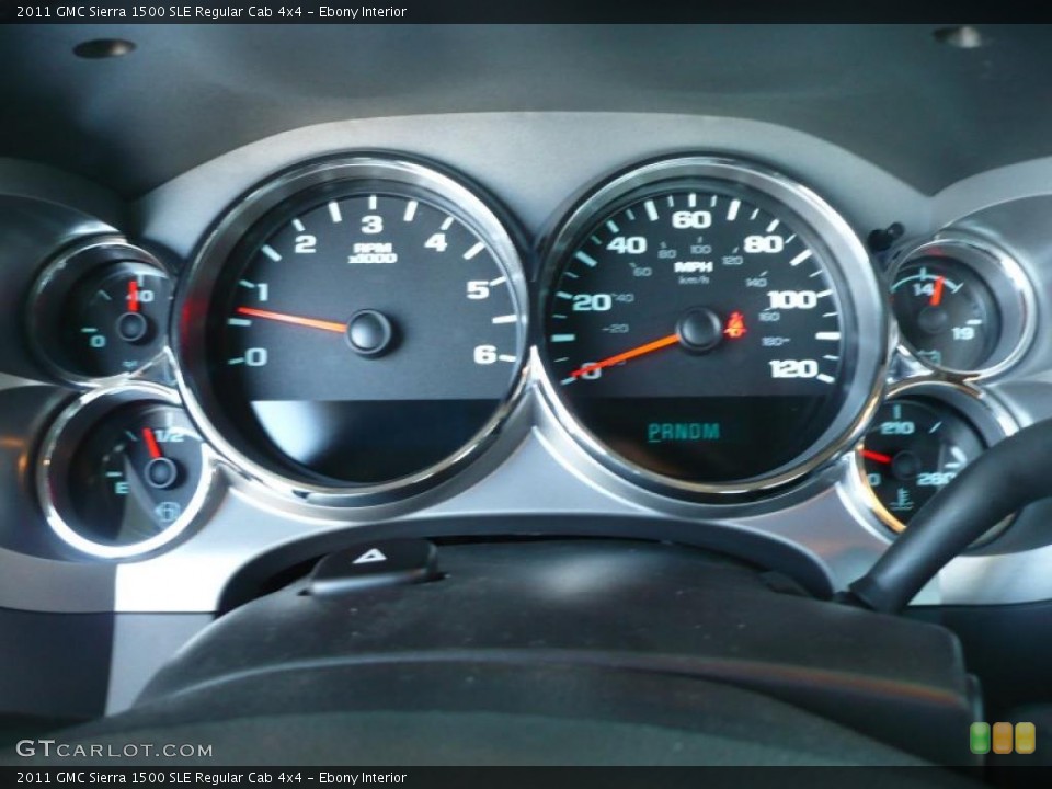 Ebony Interior Gauges for the 2011 GMC Sierra 1500 SLE Regular Cab 4x4 #37924374