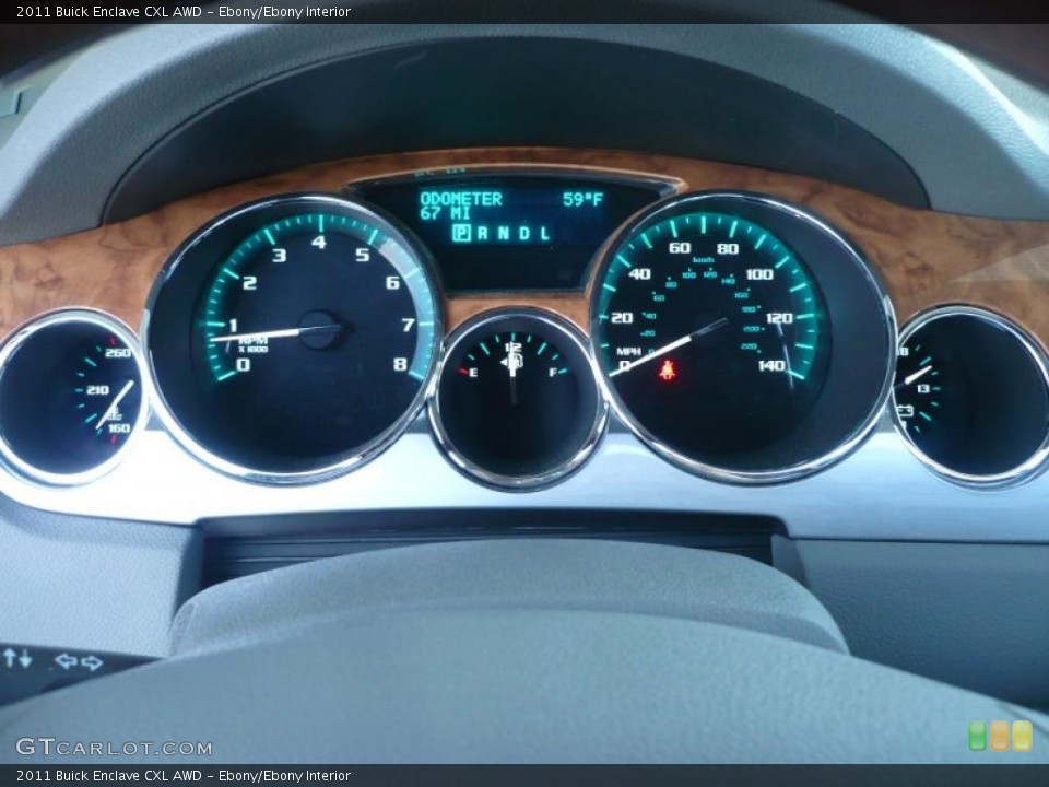 Ebony/Ebony Interior Gauges for the 2011 Buick Enclave CXL AWD #37924542