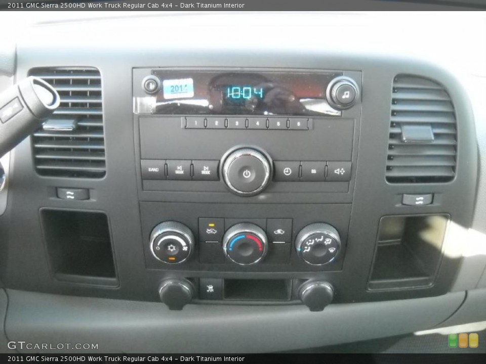 Dark Titanium Interior Controls for the 2011 GMC Sierra 2500HD Work Truck Regular Cab 4x4 #37927282