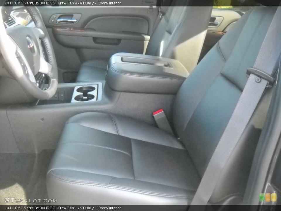 Ebony Interior Photo for the 2011 GMC Sierra 3500HD SLT Crew Cab 4x4 Dually #37927458