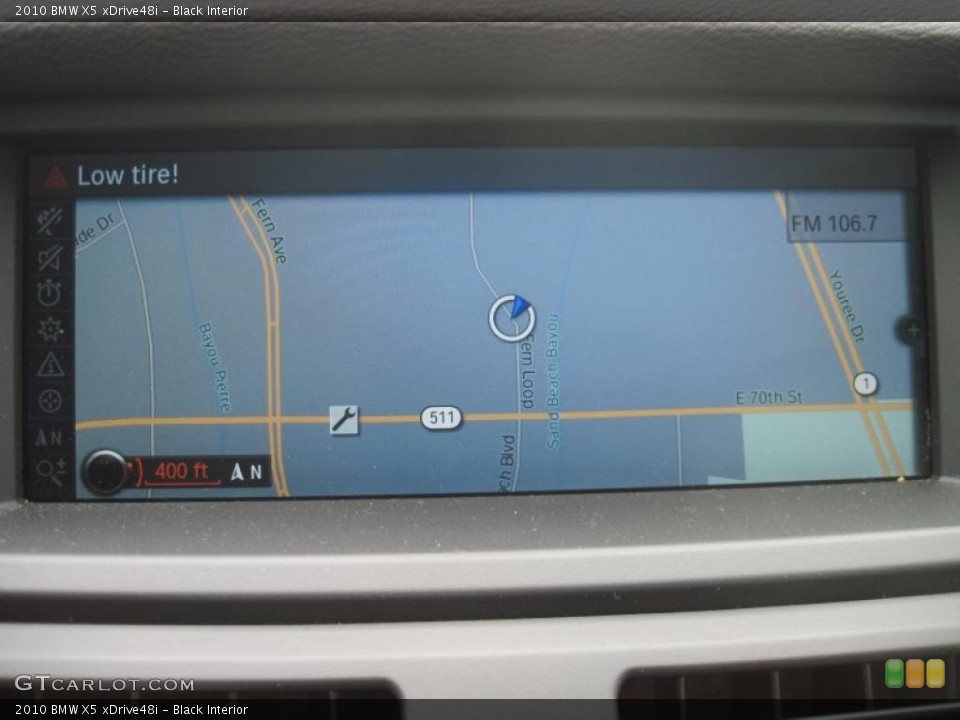 Black Interior Navigation for the 2010 BMW X5 xDrive48i #37927618