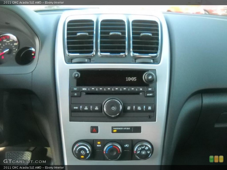 Ebony Interior Controls for the 2011 GMC Acadia SLE AWD #37928558