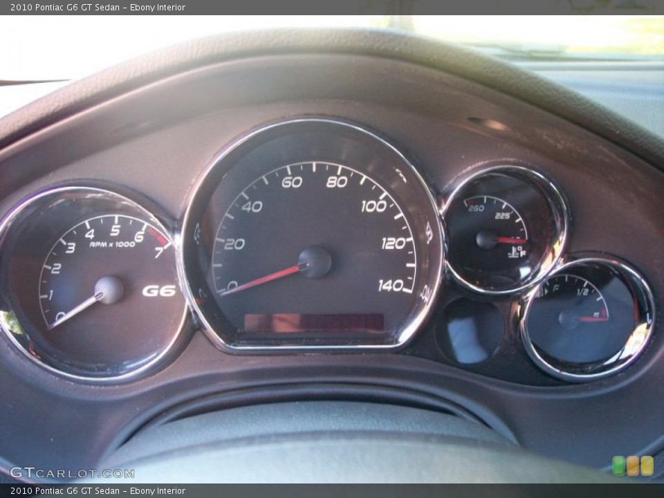 Ebony Interior Gauges for the 2010 Pontiac G6 GT Sedan #37929574