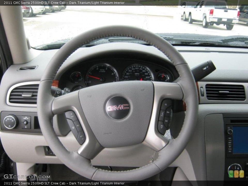 Dark Titanium/Light Titanium Interior Steering Wheel for the 2011 GMC Sierra 2500HD SLT Crew Cab #37930574
