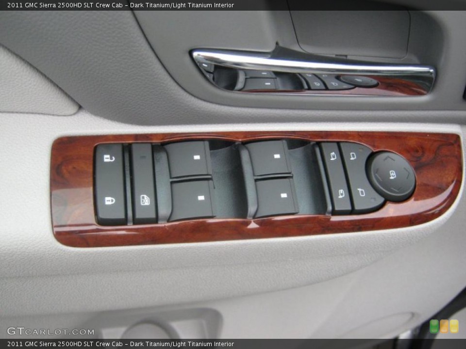 Dark Titanium/Light Titanium Interior Controls for the 2011 GMC Sierra 2500HD SLT Crew Cab #37930694