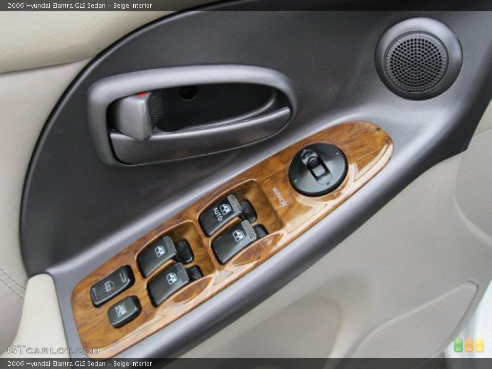 Beige Interior Controls for the 2006 Hyundai Elantra GLS Sedan #37932046