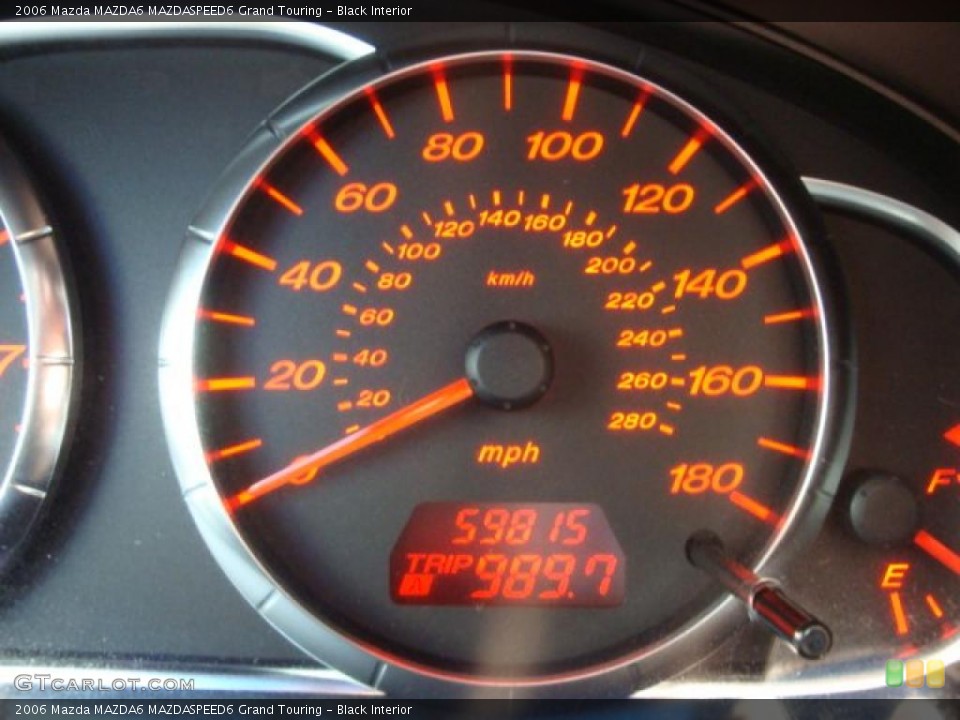 Black Interior Gauges for the 2006 Mazda MAZDA6 MAZDASPEED6 Grand Touring #37932282