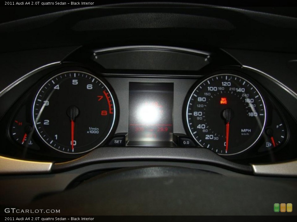 Black Interior Gauges for the 2011 Audi A4 2.0T quattro Sedan #37935918