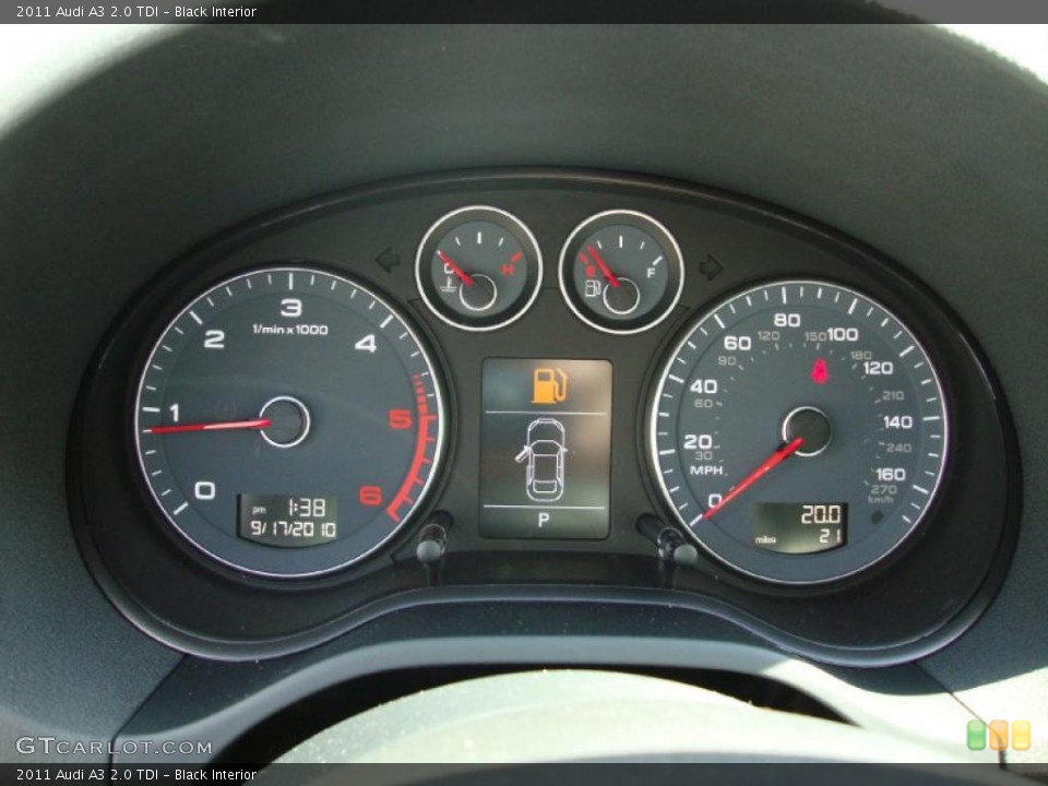 Black Interior Gauges for the 2011 Audi A3 2.0 TDI #37936344