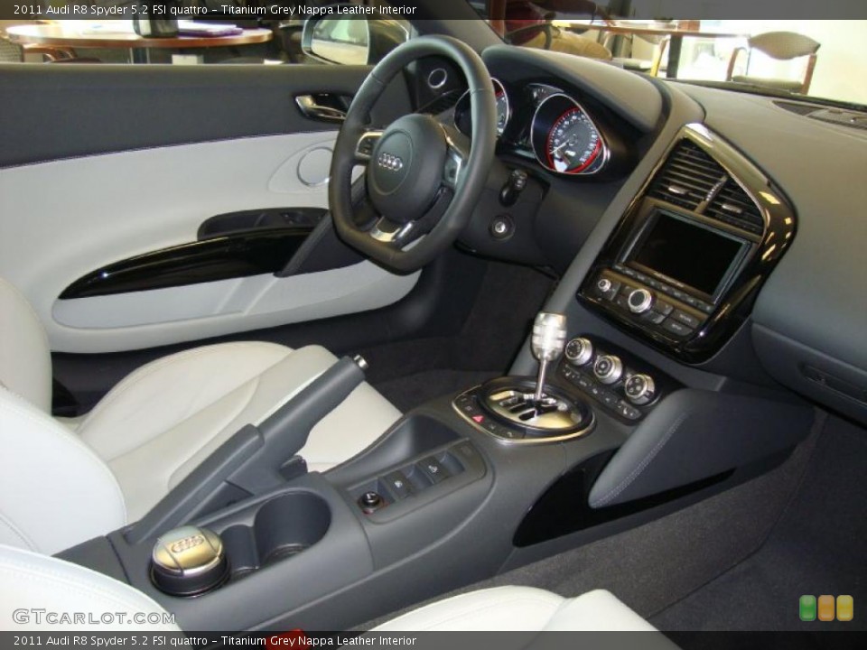 Titanium Grey Nappa Leather Interior Photo for the 2011 Audi R8 Spyder 5.2 FSI quattro #37936590