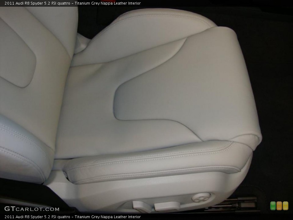 Titanium Grey Nappa Leather Interior Photo for the 2011 Audi R8 Spyder 5.2 FSI quattro #37936622