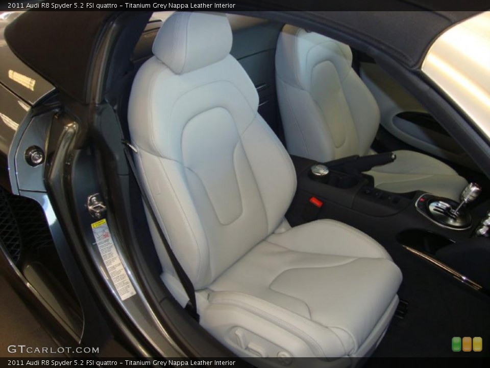 Titanium Grey Nappa Leather Interior Photo for the 2011 Audi R8 Spyder 5.2 FSI quattro #37936630