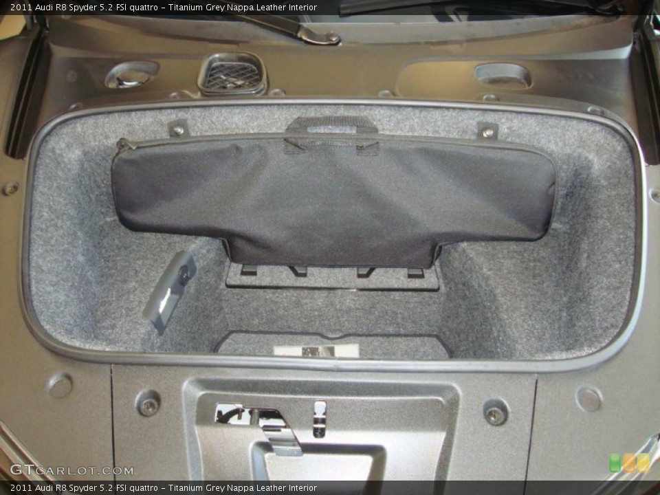 Titanium Grey Nappa Leather Interior Trunk for the 2011 Audi R8 Spyder 5.2 FSI quattro #37936646
