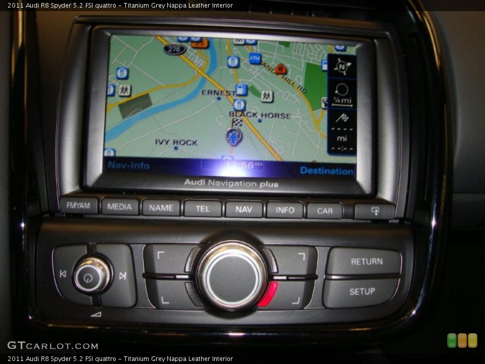 Titanium Grey Nappa Leather Interior Navigation for the 2011 Audi R8 Spyder 5.2 FSI quattro #37936694
