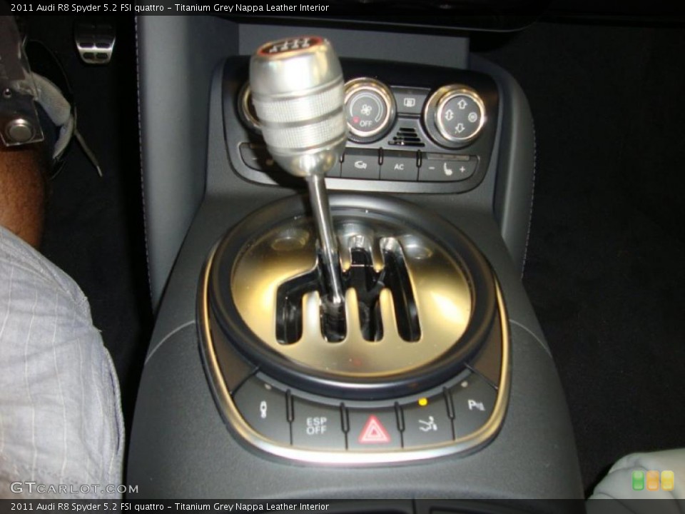 Titanium Grey Nappa Leather Interior Transmission for the 2011 Audi R8 Spyder 5.2 FSI quattro #37936714