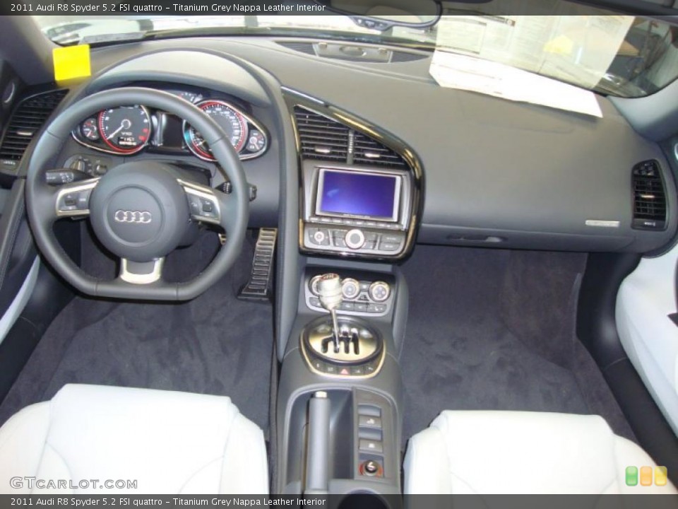 Titanium Grey Nappa Leather Interior Dashboard for the 2011 Audi R8 Spyder 5.2 FSI quattro #37936734