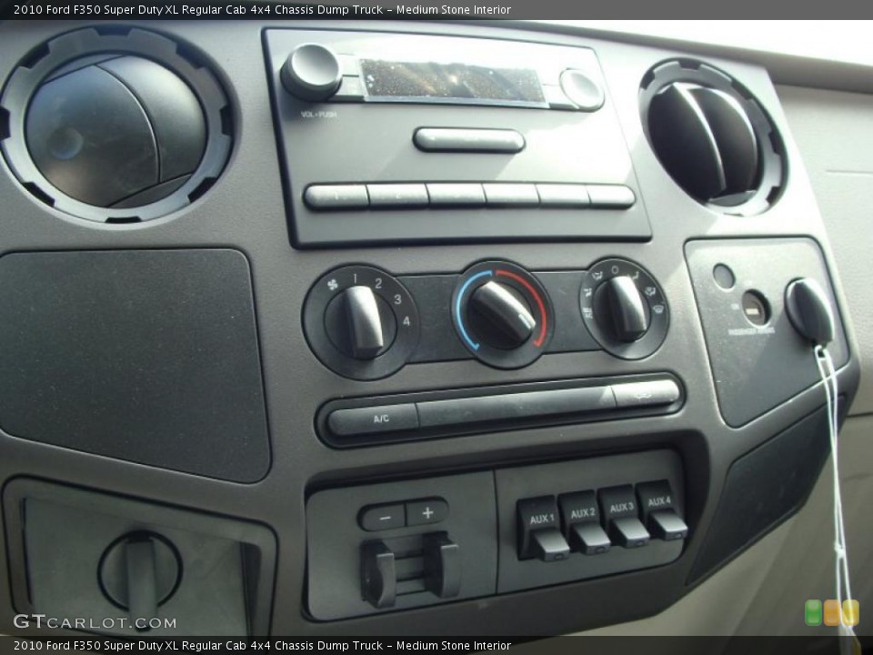 Medium Stone Interior Controls for the 2010 Ford F350 Super Duty XL Regular Cab 4x4 Chassis Dump Truck #37937198