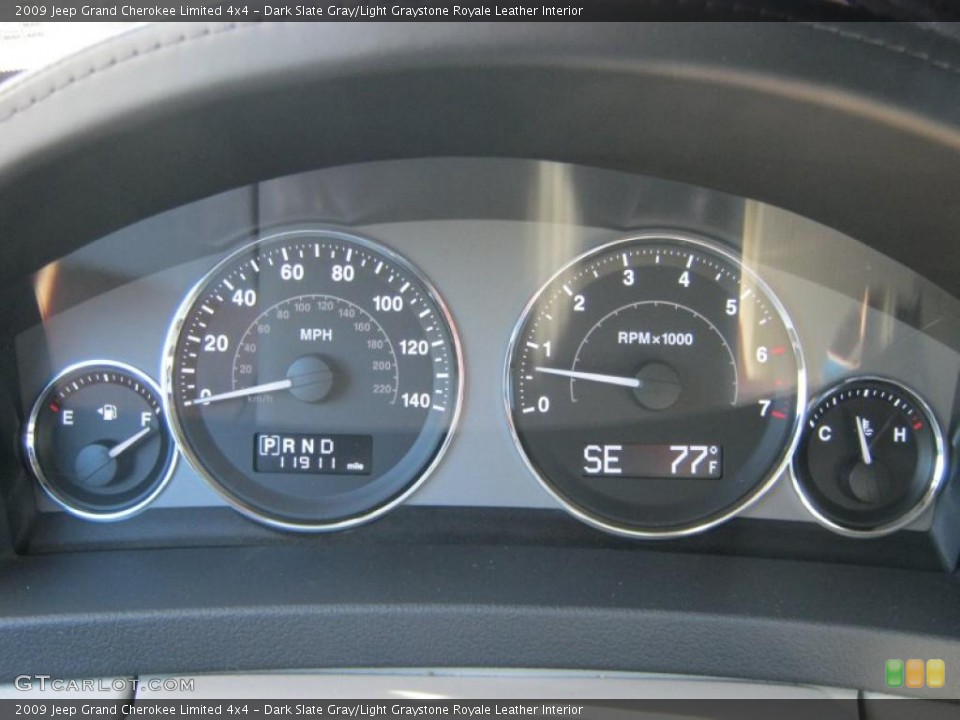 Dark Slate Gray/Light Graystone Royale Leather Interior Gauges for the 2009 Jeep Grand Cherokee Limited 4x4 #37939594
