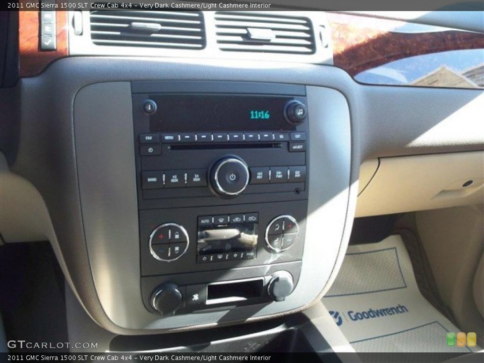 Very Dark Cashmere/Light Cashmere Interior Controls for the 2011 GMC Sierra 1500 SLT Crew Cab 4x4 #37939770