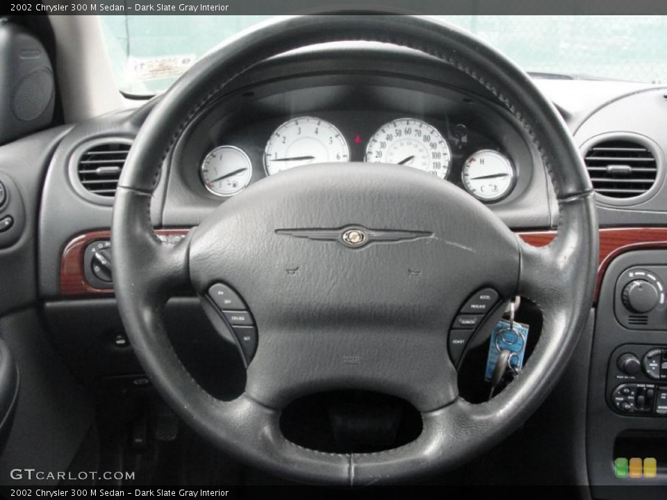 Dark Slate Gray Interior Steering Wheel for the 2002 Chrysler 300 M Sedan #37940830