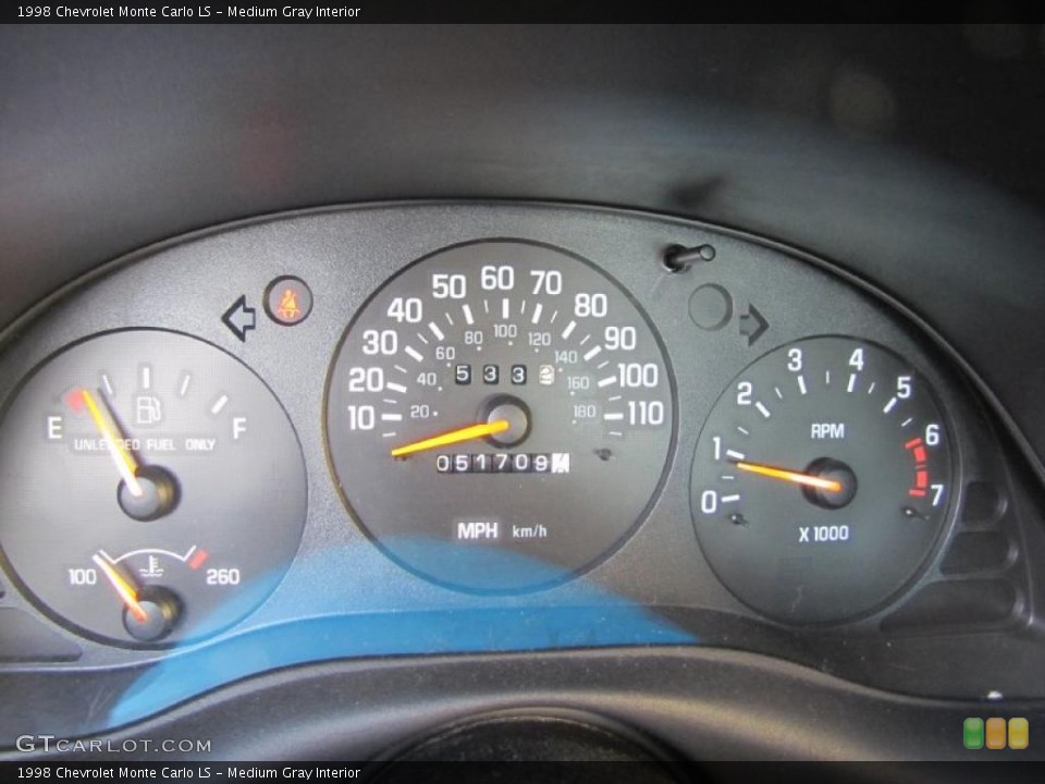 Medium Gray Interior Gauges for the 1998 Chevrolet Monte Carlo LS #37941146