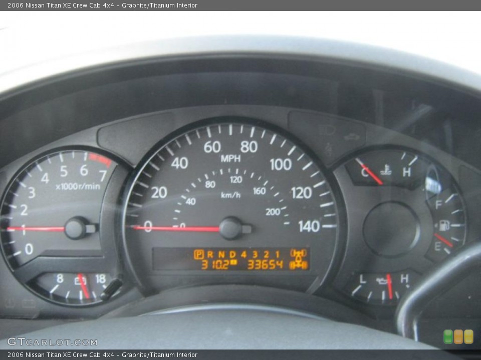 Graphite/Titanium Interior Gauges for the 2006 Nissan Titan XE Crew Cab 4x4 #37942870