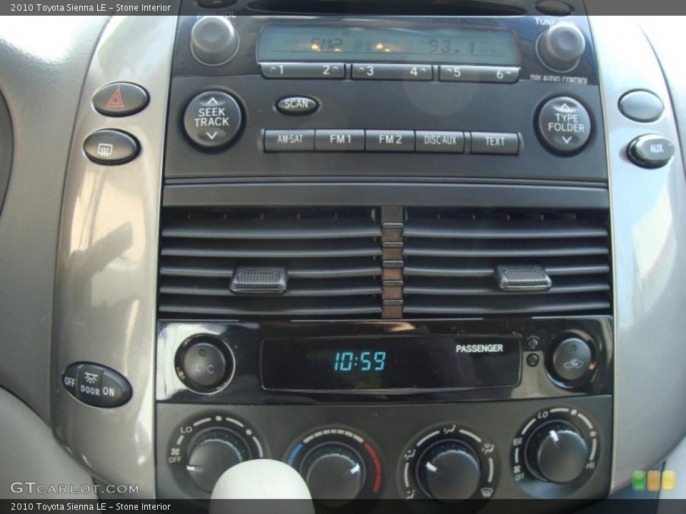 Stone Interior Controls for the 2010 Toyota Sienna LE #37944315