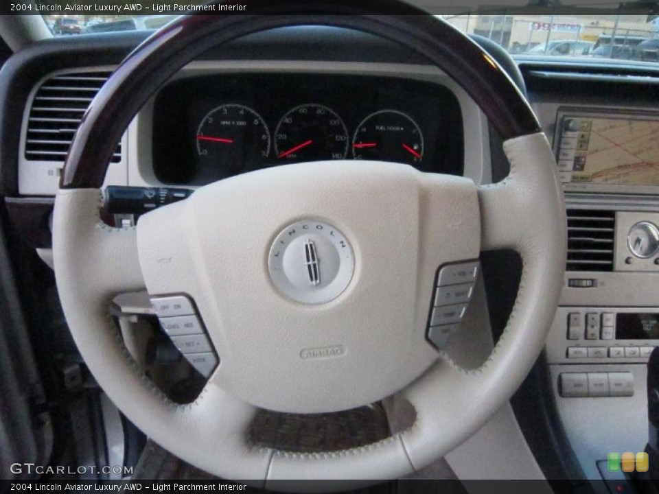 Light Parchment Interior Steering Wheel for the 2004 Lincoln Aviator Luxury AWD #37945007