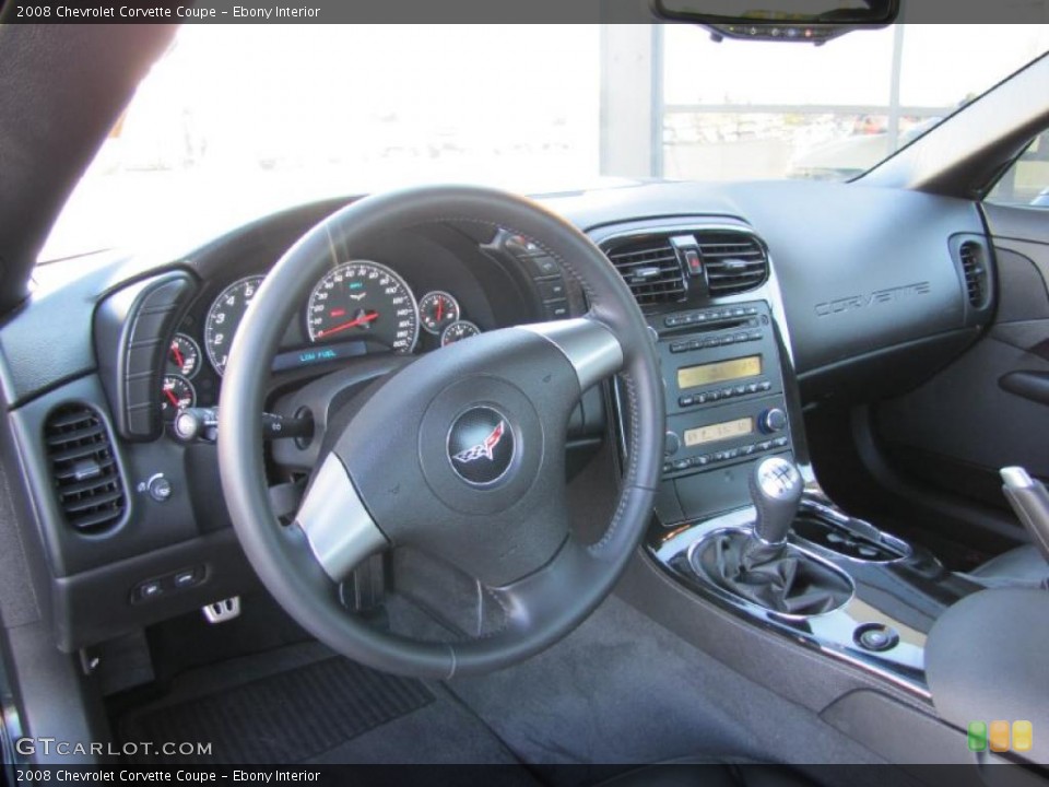 Ebony Interior Photo for the 2008 Chevrolet Corvette Coupe #37946844