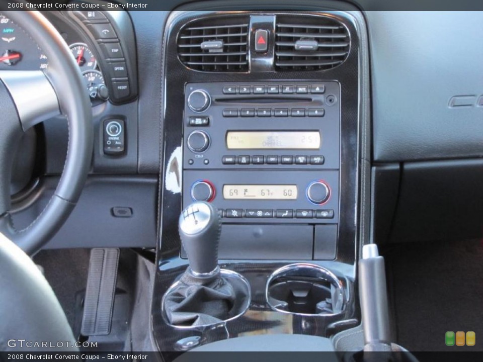 Ebony Interior Controls for the 2008 Chevrolet Corvette Coupe #37946896